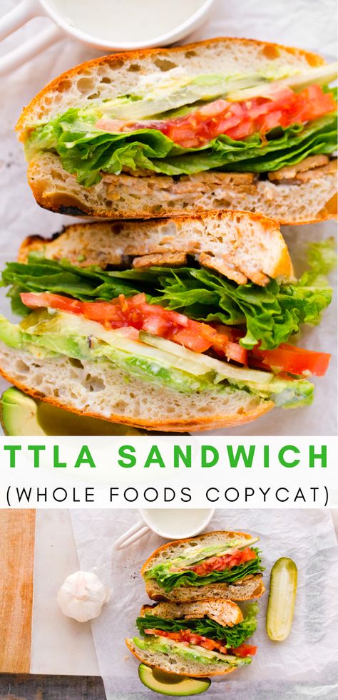 Tempeh Bacon, Vegan Sandwich, Vegan Condiments, Tempeh, Aioli, Whole Foods, Sandwich Recipes, Healthy Nutrition, Copycat Recipes