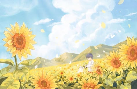 Sunflowers Background, Cocoppa Wallpaper, Cute Desktop Wallpaper, Sunflower Wallpaper, Background Drawing, Purple Wallpaper Iphone, Pc Wallpaper, Wallpaper Ipad, Aesthetic Desktop Wallpaper