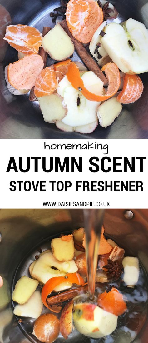 How to make your own autumn scented stove top air freshener, that will fill your home with delicious scent, homemaking tips Stove Top Air Freshener, Smell Hacks For Home, Autumn Simmer Pot, Diy Fragrance Oil, Fall Treats Recipes, Simmer Pot Recipes, Homemade Air Freshener, Potpourri Recipes, Homemaking Tips