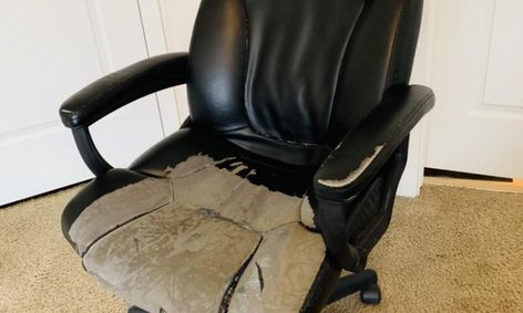 5 Best Ways to Cover an Office Chair Without Sewing 1 Office Chair Covers Slipcovers, Cover For Office Chair, Diy Office Chair Cover, Office Chair Makeover Diy, Reupholster Office Chair, Cover For Desk Chair, Old Office Chair Makeover, How To Reupholster An Office Chair, Reupholster Office Chair Diy