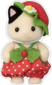 calico critters bunny cat strawberry outfit summer outfit baby family collector strawberry dresses Baby Doll Set, Doll Japan, Doll Set, Sylvanian Families, Baby Doll, Japan