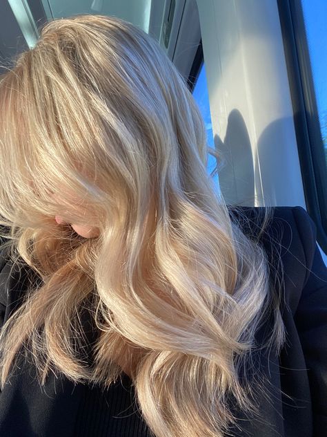 Butter Blonde Hair, Yellow Blonde Hair, Blonde Foils, Blonde Toner, Blonde Layered Hair, Bright Blonde Hair, Hair Layers, Summer Blonde Hair, Balayage Blond