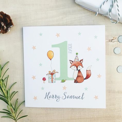 Day 4 of #marchmeetthemaker is Favourite to make.  I have lots of cards I love to make but this one is my favourite. The little fox always makes me smile. #meetthemaker #fox #birthdaycard #smallcreativebusiness #supportsmallbusiness #creatives #personalisedcards #watercolourfox Fox Birthday Card, Boys 2nd Birthday, 3rd Birthday Card, 2nd Birthday Card, 1st Birthday Card, Fox Birthday, Watercolor Birthday Cards, First Birthday Cards, Beautiful Birthday Cards