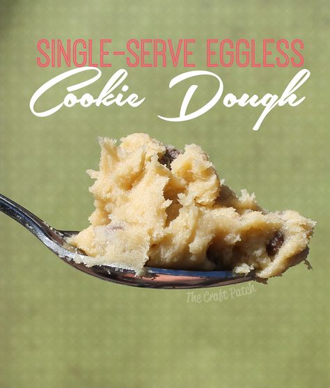 Single Serve Eggless Cookie Dough! Just enough cookie dough to satisfy your sweet tooth without having to make a full batch! Tastes amazing and no eggs, so no risk! Mmmmm..... Eggless Sugar Cookies, Edible Sugar Cookie Dough, Single Serve Cookie, Eggless Cookie, Ideas For Crafts, Eggless Cookie Dough, Healthy High Protein Snacks, Edible Cookie Dough Recipe, Protein Cookie Dough