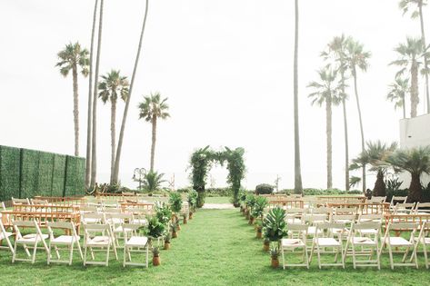 Tropical Ceremony, San Clemente California, Beach Club Wedding, Honeymoon Style, California Photos, Wedding Activities, Classy Wedding, San Clemente, Tropical Style