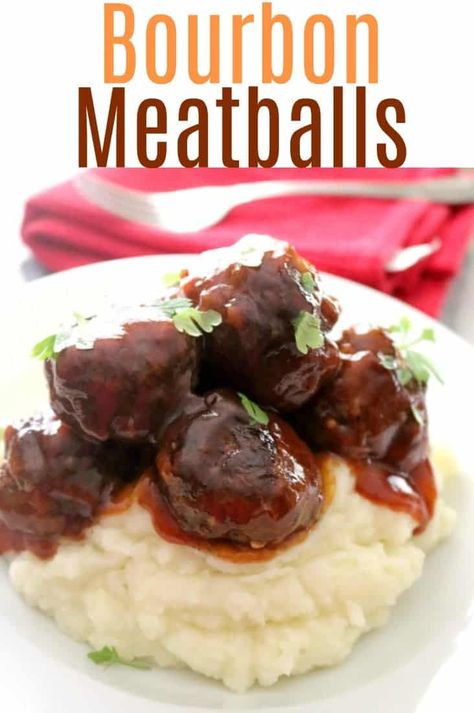 These sweet and saucy Bourbon Meatballs are slathered in a thick Kentucky Bourbon sauce. Your guests will be begging you for the recipe. Bourbon Meatballs, Royal Banquet, Cocktail Sausages, Bourbon Recipes, Bourbon Sauce, Future Chef, How To Cook Meatballs, Meatball Ingredients, Kentucky Bourbon