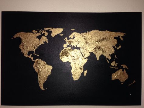 Original world map painting acrylic world map map art globe acrylic painting world map canvas painting by 10kiaatstreet on Etsy https://www.etsy.com/listing/88509242/original-world-map-painting-acrylic Map Canvas Painting, World Map Painting, Gold World Map, Globe Art, World Map Art, World Map Canvas, Gold Leaf Art, Soyut Sanat Tabloları, Art Carte