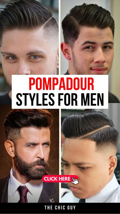 20 Classic and Modern Pompadour Haircuts for Men in 2024 Classic Haircut Men, Lightskin Haircuts, High Fade Pompadour, Side Part Pompadour, Messy Pompadour, Short Pompadour, Pompadour Men, Pompadour Haircut, Modern Pompadour