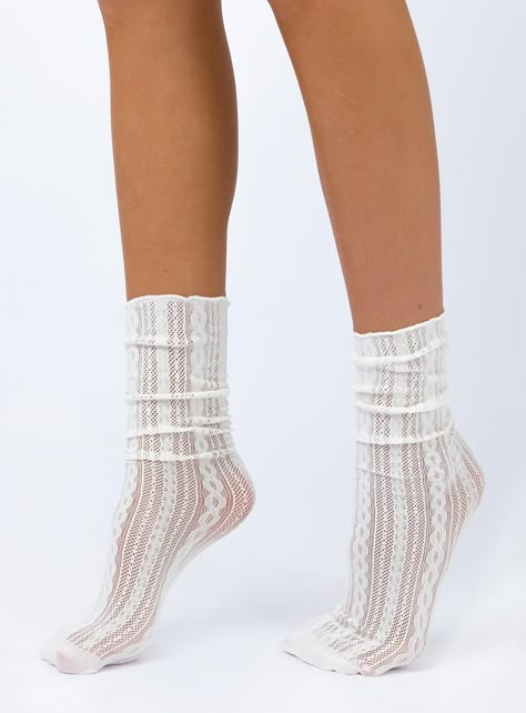 Every Woman Socks Cream Shifting Closet, Princess Closet, Pretty Vibes, Outfit Style Ideas, Pilates Socks, Attractive Clothing, Sock Design, Argyle Socks, Over The Calf Socks