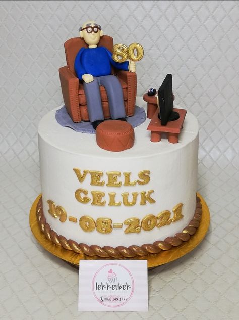 Men's 70th Birthday Cake Ideas, Grandpa Cake Ideas, Grandfather Cake, Grandpa Birthday Cake, 70th Cake, Grand Pere, Cake Design For Men, 71 Birthday, 70th Birthday Cake