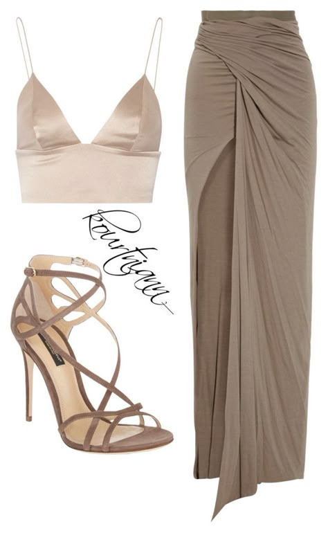 Neutrals by kourtniann on Polyvore featuring polyvore, fashion, style, T By Alexander Wang, Rick Owens Lilies, Dolce&Gabbana, clothing, maxiskirt, neutrals and nude Lingerie Fashion, T By Alexander Wang, Classy Outfits, Spring Summer Fashion, Dolce And Gabbana, Summer Outfits, Summer Fashion, Fashion Inspo, Outfit Inspo