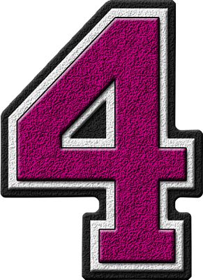 Presentation Alphabets: Magenta Varsity Numeral 4 Peppa Pig Christmas, Scrapbook Alphabet, Varsity Letters, Preschool Coloring Pages, Instructional Technology, Lip Makeup Tutorial, Tshirt Printing Design, School Labels, Varsity Letter