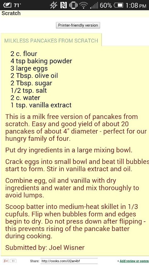 No milk pancakes.I made these and the kids loved them. No Milk Pancakes, Pancake Recipe No Milk, Easy Pancake Recipe No Milk, Milkless Pancakes, Healthy Pancake Recipes Easy, Greek Yogurt Pancakes Recipe, Dairy Free Pancake Recipe, Clean Eating Pancakes, Flap Jacks