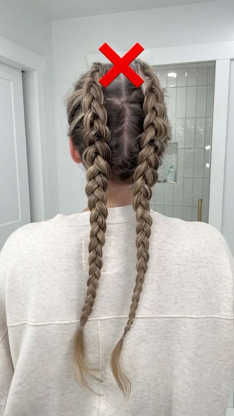 Lainey Ostrom on Reels | laineyostrom · Original audio Faux Dutch Braid, Braid Pigtails, Dutch Pigtail Braids, French Braid Pigtails, Braided Pigtails, High Pigtails, Dutch Braid Tutorial, Rave Hair, Braided Hair Tutorial