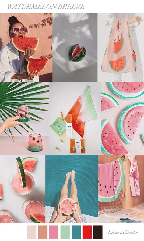 Watermelon Breeze, Pattern Curator, Pastel Ombre, Color Trends Fashion, Fashion Forecasting, Kim Jin, Mood Board Inspiration, Design Seeds, Color Palette Design