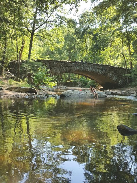 A view of Stone Bridge in Rock Creek National Park on July 9, 2017, as viewed from the East Valley Trail. Rock Creek Park, Landscapes To Draw, Creek Photography, Limbic System, Aesthetic Places, Rock Creek, Stone Bridge, Beautiful Aesthetic, Prayer Board