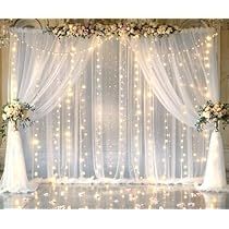 Curtains With Lights, Curtain With Lights, Photo Shoot Background, Sheer Backdrop, Shoot Background, Tulle Backdrop, Backdrop Curtains, Wedding Anniversary Decorations, Curtain Backdrops