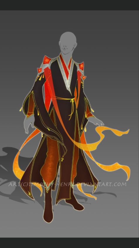 Fire Costume Men, Fantasy Japanese Clothing Male, Fire Costume For Men, Sun Themed Outfits Male, Fire Themed Outfits Men, Fire Oc Male, Fantasy Male Outfit, Aries Fairy, Masquerade Suit