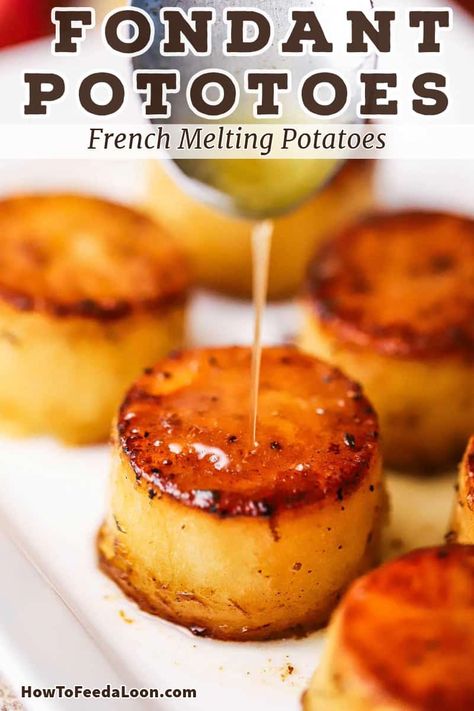 Melting Potatoes, Fondant Potatoes, Searing Meat, How To Make Potatoes, Duck Fat, Potato Recipes Side Dishes, Potato Sides, Potato Side Dishes, Potato Dishes