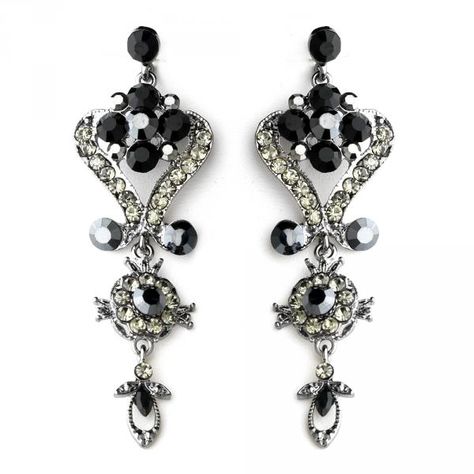 Black Chandelier Earrings by How Divine https://www.howdivine.com.au/store/product/black-chandelier-earrings Black Onyx Crystal, Black Crystal Chandelier, Wedding Earrings Chandelier, Clear Crystal Earrings, Emerald Green Earrings, Onyx Crystal, Crystal Chandelier Earrings, Emerald Earrings Studs, Prom Earrings