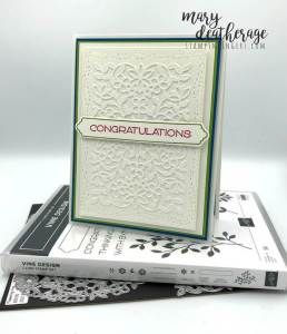 Stampin’ Up! Vine Design Congratulations with Video Tutorial | Stamps – n - Lingers Global Design Project, Stampin Up Project, Vine Design, Design Stamps, Card Tutorial, Flowering Vines, Pretty Cards, Congratulations Card, Cool Cards