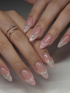 Coquette Nails, Ideas Uñas, Nails Collection, Anime Goth, Asian Nails, Blush Nails, Classy Acrylic Nails, Pretty Gel Nails, Nails 2021