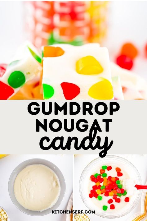 Gumdrop Nougat Candy Recipe: A Nostalgic Sweet TreatThis chewy and fruity gumdrop nougat candy is a delicious homemade version of the beloved Brach's fruit nougat. Perfect for holiday gifts or a sweet snack. Gumdrop Nougat, Homemade Baking Powder, Baking Powder Recipe, Slow Cooker Candy, Nougat Recipe, Nougat Candy, Best Apples For Baking, Candy Bar Recipe, Easy Candy Recipes