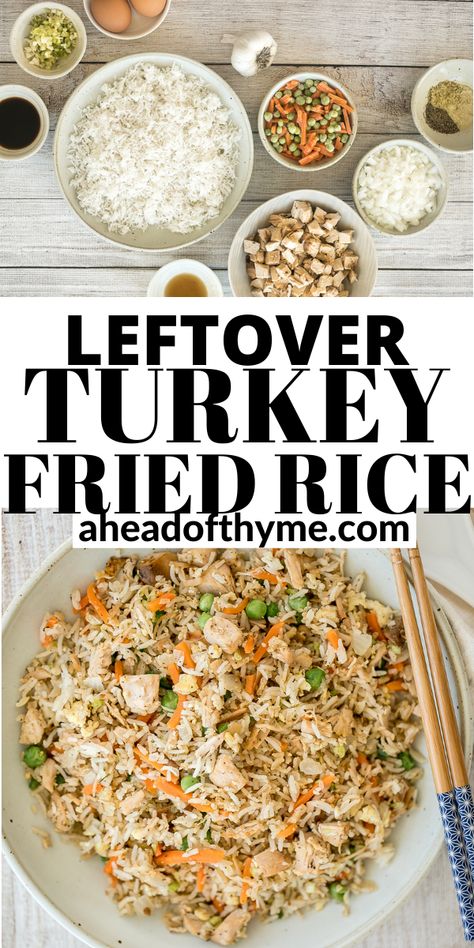 Turkey Fried Rice, Asian Seasoning, Pigs In Blankets, Slow Cooker Turkey Breast, Meal Planning Menus, Fluffy Rice, Leftover Turkey Recipes, Roast Turkey Breast, One Skillet