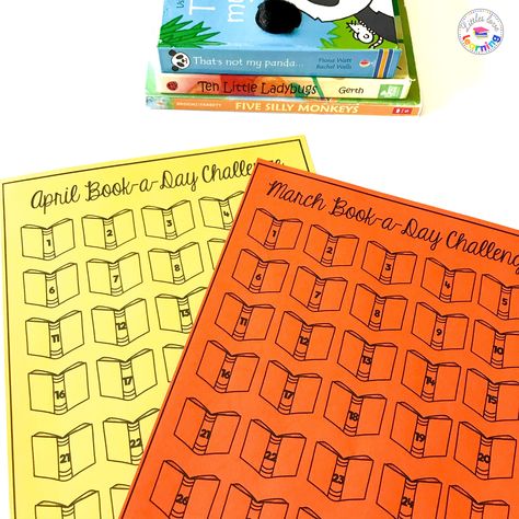 Are you ready to make daily reading fun? Here's a great reading challenge for kids! Download these FREE Book-a-Day Reading Challenge tracker sheets. These FREE printables are a great way to help you prioritize reading to your kids. Great to use at home, in the classroom or in your homeschool. Track how many books you are reading to your kids monthly, or ask them to track how many books they are reading independently. Great for at-home learning. #preschool #kindergarten Reading Challenge For Kids, Book Logs, First Grade Books, 1st Grade Books, 3rd Grade Books, March Reading, Read A Thon, Learning Preschool, Reading Month