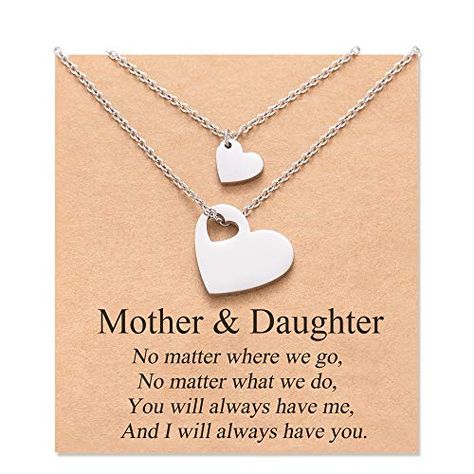 MANVEN Mother Daughter Necklace Set for 2/3 Mothers Day Gifts for Mom Daughter Matching Heart Jewelry Mom Gifts from Daughters Birthday Gifts for Daughter Girls Women Mother And Daughter Jewelry, Valentines Day Gifts For Mom, Birthday Gifts For Daughter, Mother Daughter Necklaces Set, Mother Daughter Jewelry, Mom And Daughter Matching, Christmas Gifts For Mum, Mother Daughter Necklace, Gifts For Daughter