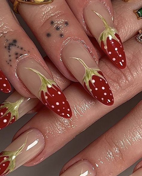 Strawberry Summer, Love Inspiration, Glam Nails, Freshly Picked, Dream Nails, Unique Nails, Fire Nails, Funky Nails, Pretty Acrylic Nails