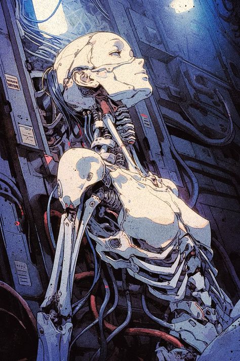 Mecha Anime Aesthetic, Cybernetics Aesthetic, Mecha Tattoo, Scifi Illustration, Cyborgs Art, Arte Robot, Cyberpunk City, Arte Cyberpunk, Cyberpunk Aesthetic