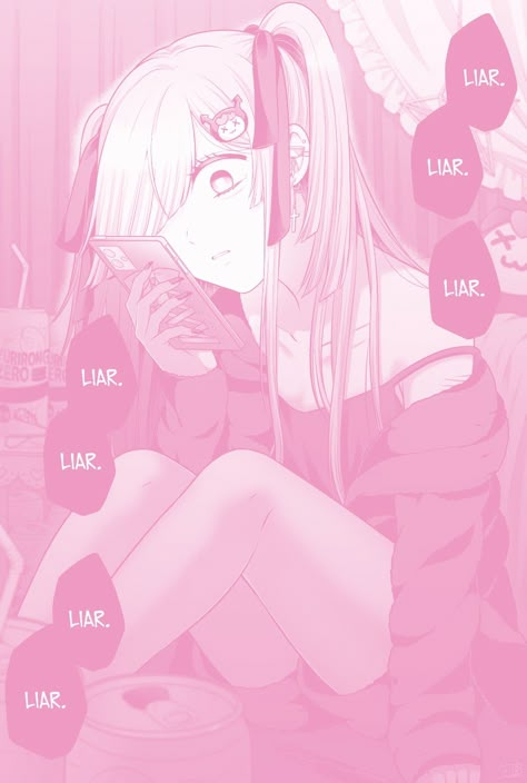 Pink Manga Panel, Yandere Aesthetic, Obsessed Girlfriend, Pink Manga, Aesthetic Pin, Yandere Girl, Yandere Characters, Dangerous Love, Bow Wallpaper