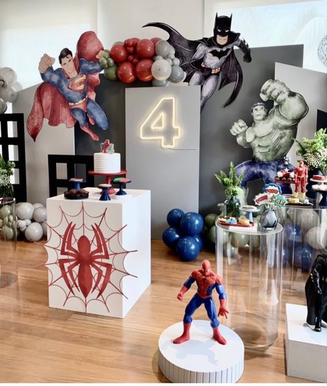 Super Hero Back Drop, Avengers Birthday Backdrop, Modern Superhero Party, Marvel Birthday Party Decorations, Avengers Theme Birthday, Superhero Birthday Party Decorations, Avengers Birthday Party Decorations, Spiderman Birthday Party Decorations, Marvel Birthday Party