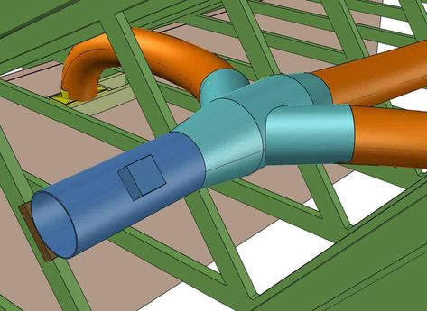 How to Install a DIY Multi-Room Whole House Fan - TheDIYPlan House Ventilation Design, Air Ventilation Design, Whole House Ventilation, House Ventilation, Fan Diy, Whole House Fans, Bathroom Vent, Whole House Fan, Ventilation Design