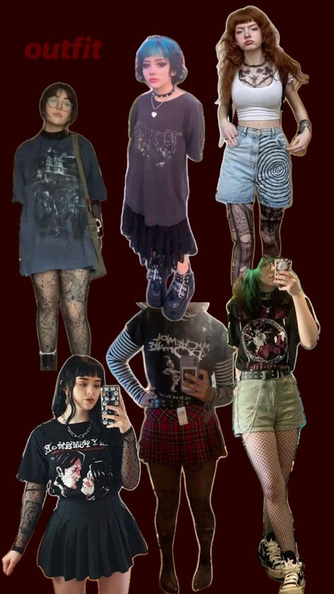 Summer concert outfit ideas Mcr Concert Outfit, Pop Punk Outfits, Summer Concert Outfit Ideas, Summer Concert Outfit, Punk Concert, Concert Outfit Summer, Concert Outfit Ideas, Punk Outfits, Concert Outfits