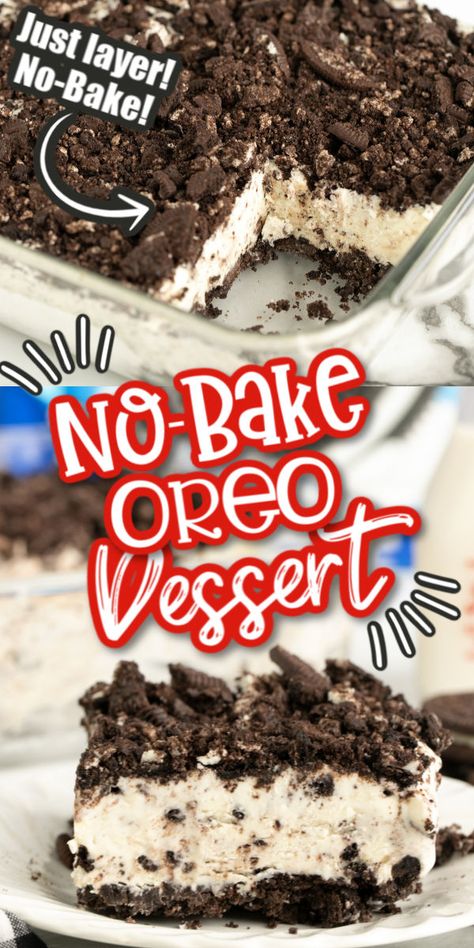 Oreo Pudding Dessert, Oreo Cookie Butter, No Bake Oreo Dessert, Oreo Delight, Cream Cheese Oreo, Oreo Desserts, Desserts Summer, Oreo Dessert Recipes, Oreo Pudding