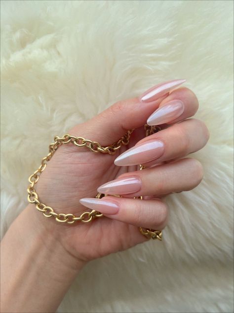 Short Stiletto, Pink Chrome Nails, Designer Nails, Hello Nails, Casual Nails, Simple Acrylic Nails, Blush Nails, Classy Acrylic Nails, Almond Nails Designs