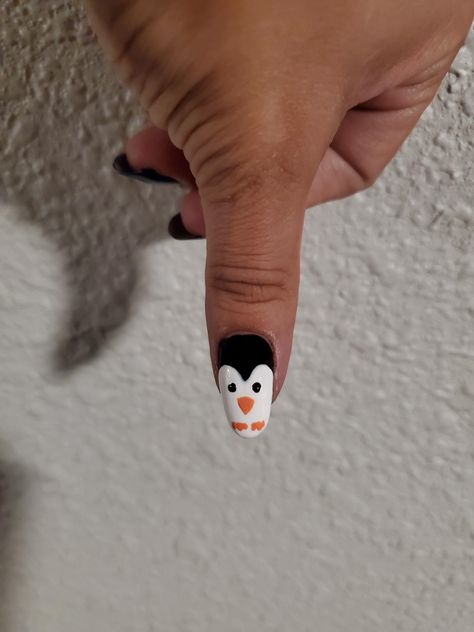 New here! My first attempt at nail art! Penguin  lover!  #nail #idea #polish #trend Penguin Nails, Nail Idea, Nails 2020, Christmas Penguin, Nail Trends, Acrylic Nails, Nail Polish, Nail Art, Nails