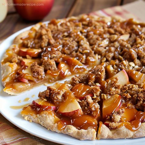 Apple Crisp Pizza, Delicious Apple Crisp, Caramel Cheesecake Bars, Easy Apple Crisp, Moist Yellow Cakes, Caramel Apples Easy, Morning Meals, French Toast Muffins, Apple Crisp Easy