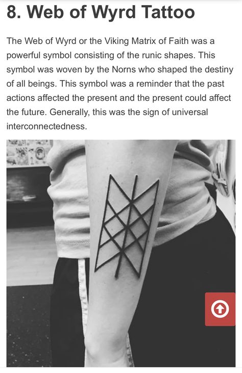 Web Of Wyrd, Tattoos And Their Meanings, Pagan Tattoo, Viking Tattoo Symbol, Rune Tattoo, Witch Tattoo, Norse Tattoo, Norse Pagan, Ancient Vikings