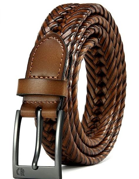 Mens Braided Belt, Braided Leather Belts for Men 1 1/8", CHAOREN Woven Belt Dress and Casual in Gift Box Braided Belts, Belt For Dress, Braids Men, Belts Men, Tan Belt, Braided Leather Belt, Luxurious Jewelry, Belts For Men, Belt Men