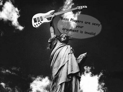 22 Memes Only Bass Players Will Understand Bass Guitar Art, Axle Rose, Guitar Posters, Arte Grunge, All About That Bass, Bass Players, The Statue Of Liberty, Guitar Art, Bass Player