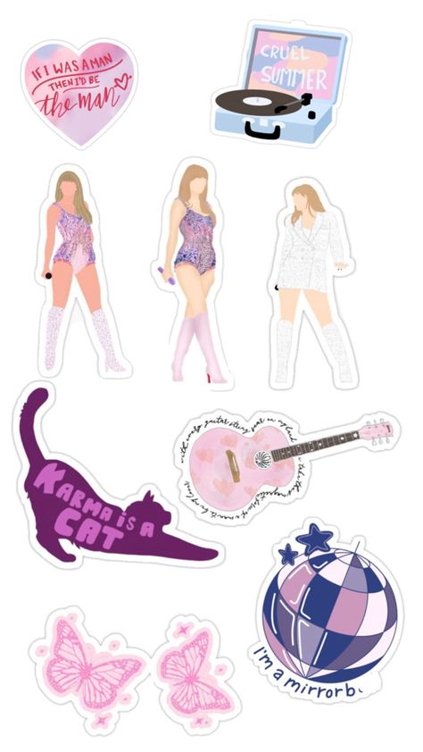 Taylor Swift 1989, Movie Posters Minimalist, Printable Stickers, Sticker Set, Cute Stickers, Cake Topper, Cake Toppers, Taylor Swift, Swift