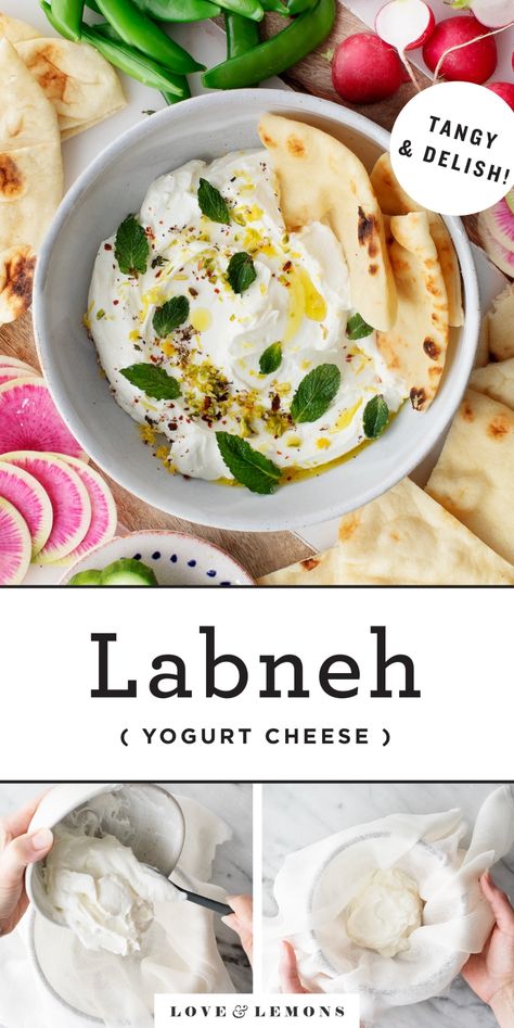 Lebanese Labneh, Homemade Labneh, Egyptian Foods, Greek Feast, Lebanon Food, Labneh Recipe, Greek Dip, Yogurt Cheese, Syrian Food