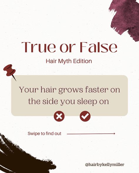 Myth And Fact, Hair Myth, Hair Facts, Greasy Hair, Interactive Stories, Greasy Hair Hairstyles, Grow Hair Faster, The Salon, Post Design