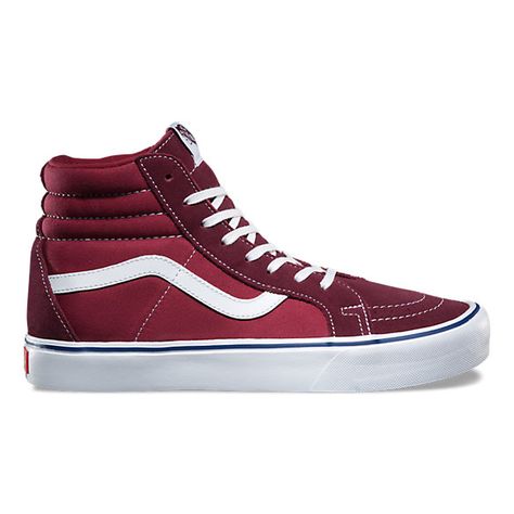 Throwback SK8-Hi Reissue Lite Mens Red Shoes, Andrea Shoes, Hi Top Vans, Vans Sk8 Hi Reissue, Red Suede Shoes, Suede Shoes Men, Sk8 Hi Vans, Red Vans, Vans Red