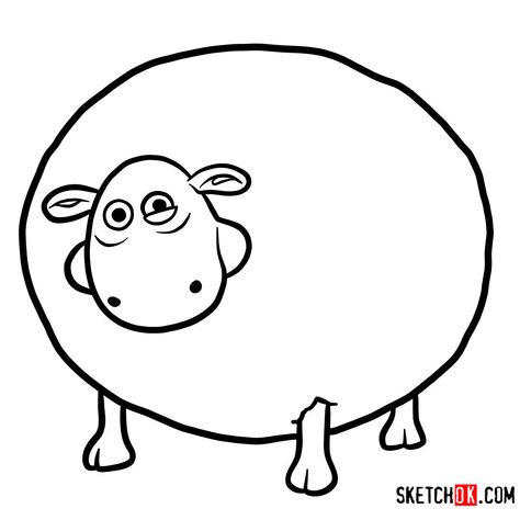 How to draw Shirley | Shaun the Sheep - Step by step drawing tutorials Sheep Face Drawing, Sheep Drawing, Logo Reference, Sheep Face, Easy Sketches, Drawing Face, Shaun The Sheep, Drawing Book, The Farmer