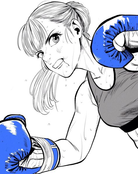 Boxing Art, Female Boxing, Boxing Glove, Strong Muscles, Muscle Women, Box Art, Character Designs, Boxing, Manga Anime