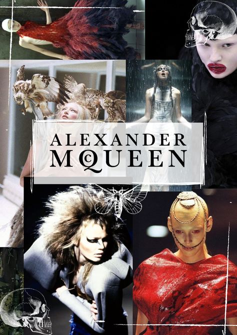 Alexander Mcqueen 90s, Fashion Dream Job, Alexander Mcqueen Fashion, Fashion 90s, Mcqueen Fashion, Fashion Collage, Mood Board Fashion, Alexander Mcqueen, Art Images